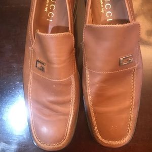 Brown Gucci shoe
